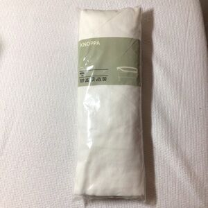 IKEA Knoppa white fitted twin sheet cotton polyester new in package 38x74.5x11.7